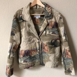 Vintage Starfire Jacket in Western Motif Size M